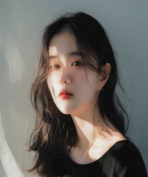 上原亚衣个人写真风格图，清新自然光线下的日系少女感形象，背景淡雅简洁