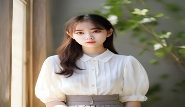 上原亚衣清纯邻家风格写真，自然光线下白色系服装搭配，展现日系少女感
